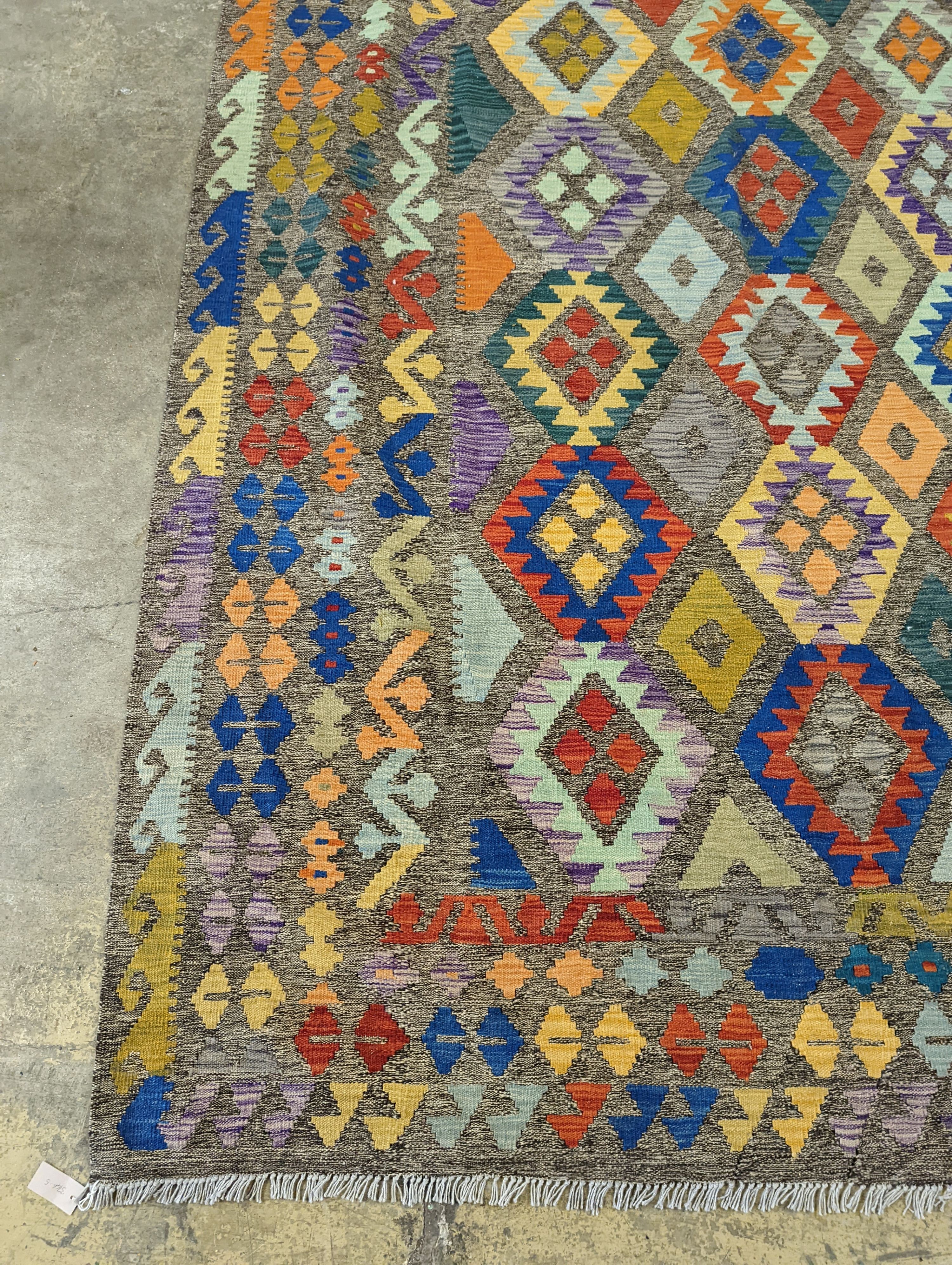 An Anatolian contemporary design Kelim flatweave carpet, 296 x 200cm